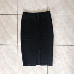 Zara ribbed pencil skirt with slit